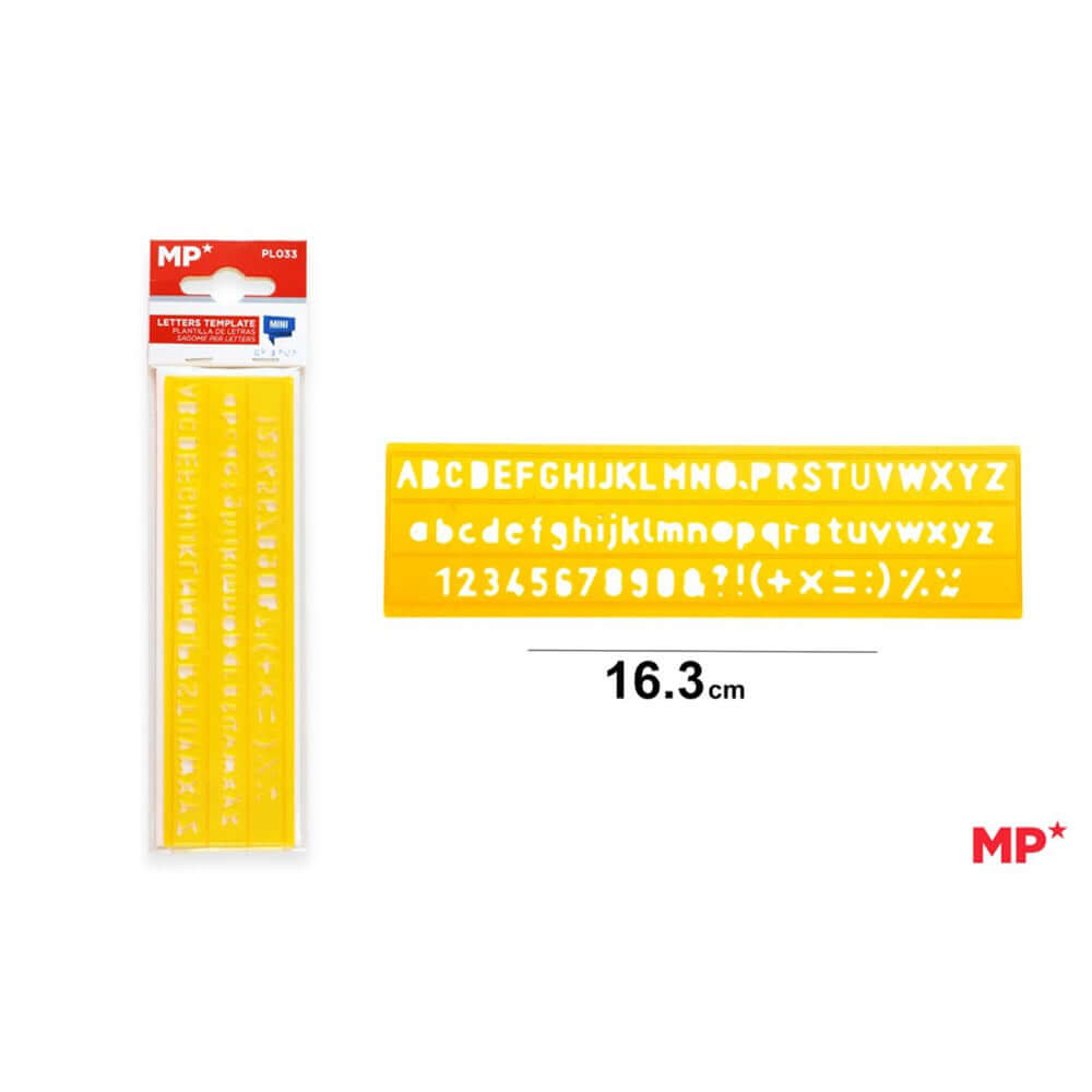 Sablon plastic Main Paper, 16 cm, litere si cifre, blister Sablon plastic Main Paper, 16 cm, litere si cifre, blister